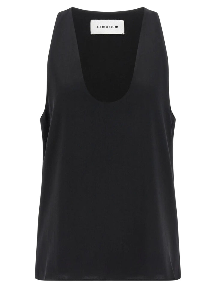 Armarium Black Silk Tank Tops