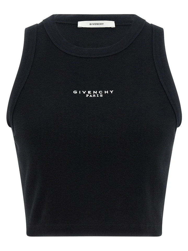 Givenchy Black Cotton Sleeveles T-Shirt