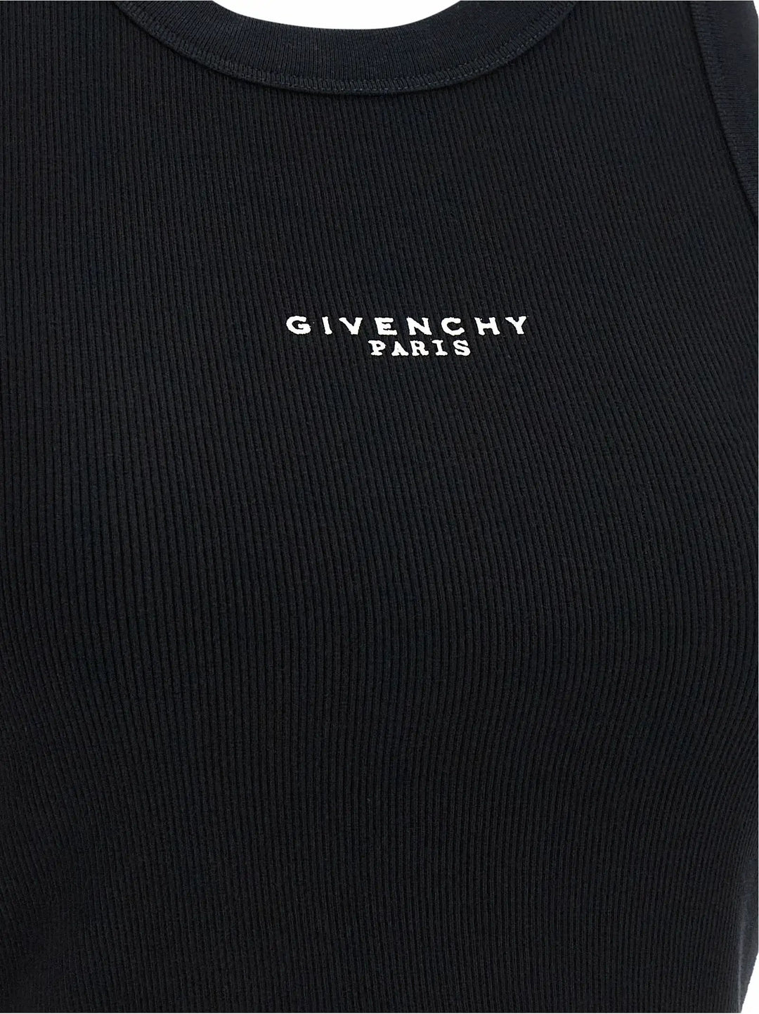 Givenchy Black Cotton Sleeveles T-Shirt