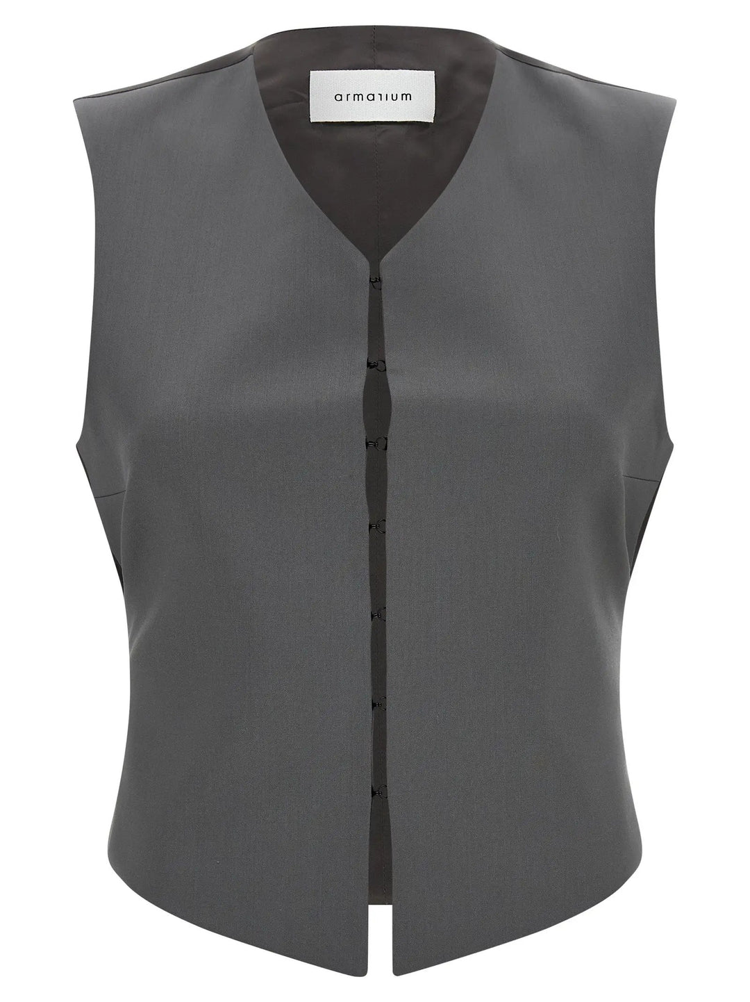 Armarium Gray Virgin Wool Sleeveless Jacket