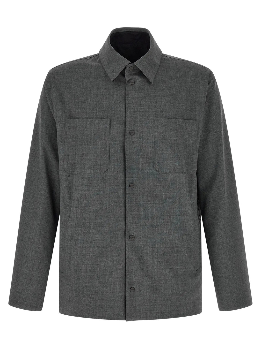 Herno Gray Polyester Full-Length Jacket