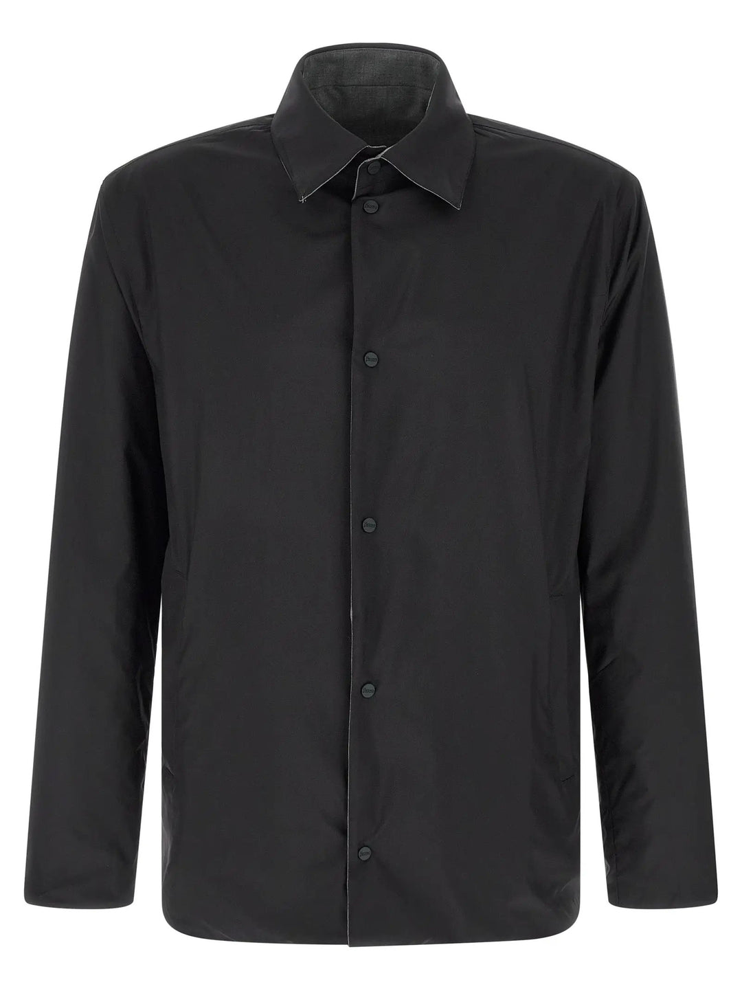 Herno Gray Polyester Full-Length Jacket