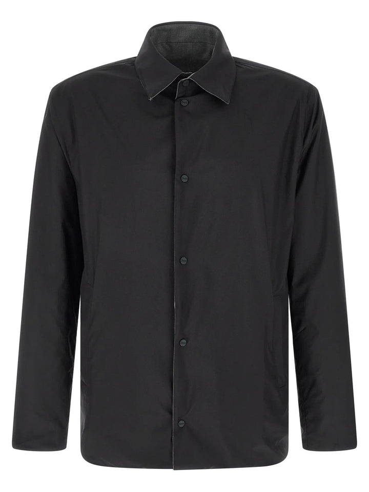 Herno Gray Polyester Full-Length Jacket