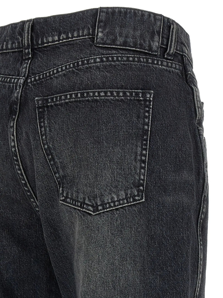 Armarium Black Cotton Straight-Leg Jeans