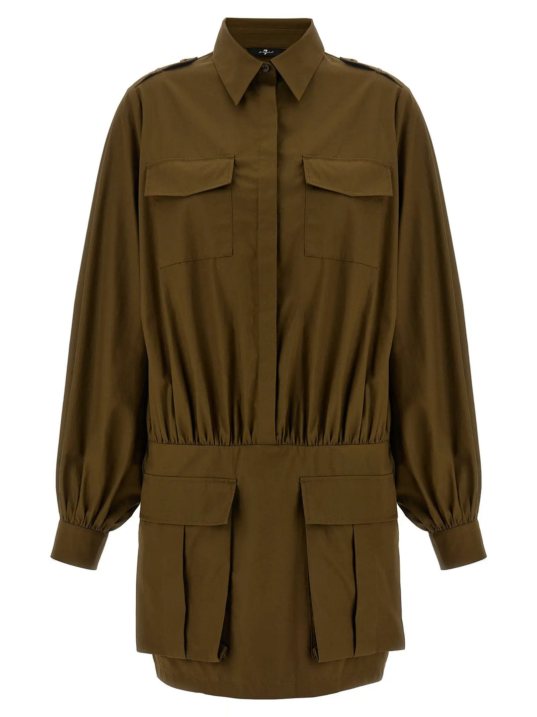 7 For All Mankind Brown Cotton Short Dress