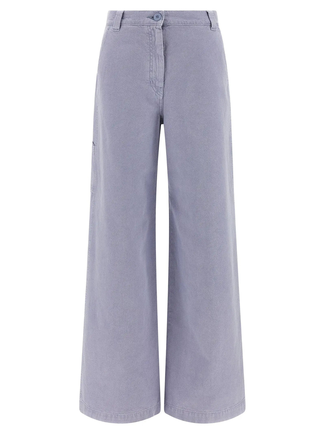 Max Mara Purple Cotton Casual Pants