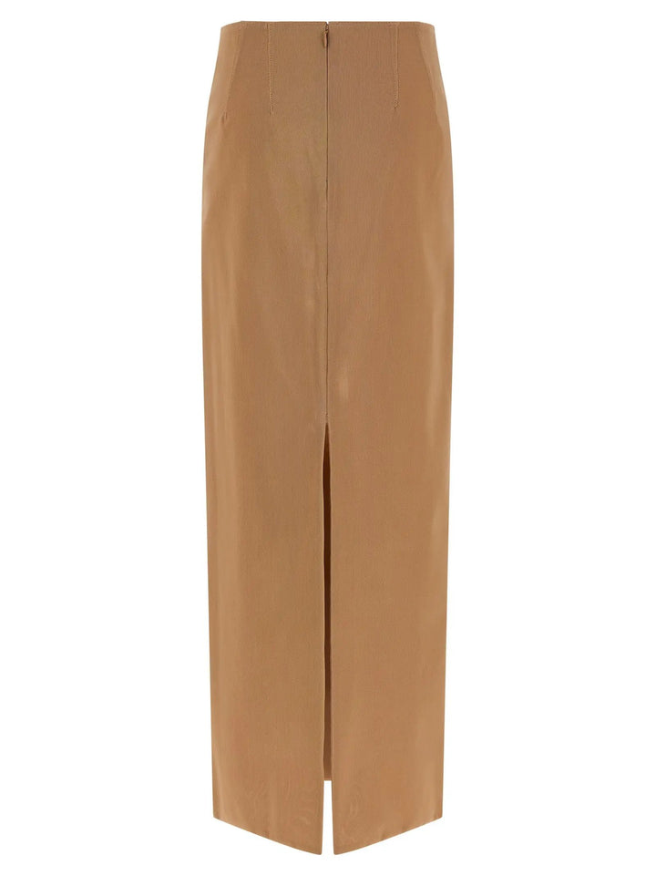 Armarium Beige Polyamide Midi Skirt