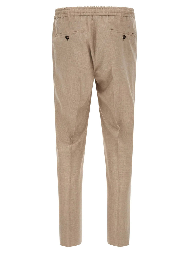Incotex Beige Virgin Wool Casual Pants
