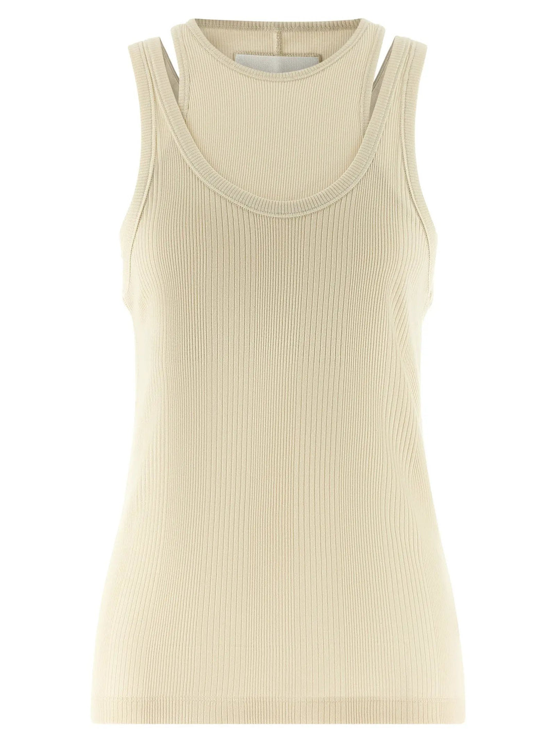 Armarium White Cotton Sleeveles T-Shirt