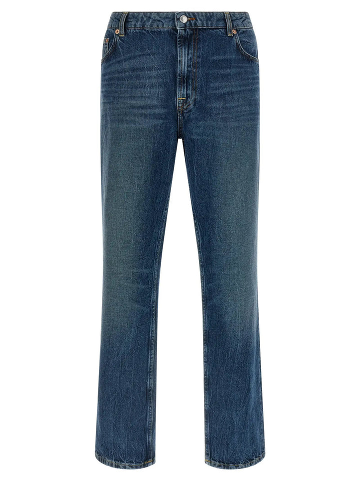 Department 5 Blue Cotton Straight-Leg Jeans