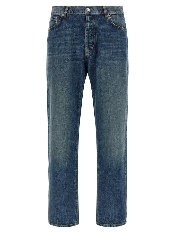 Department 5 Blue Cotton Straight-Leg Jeans