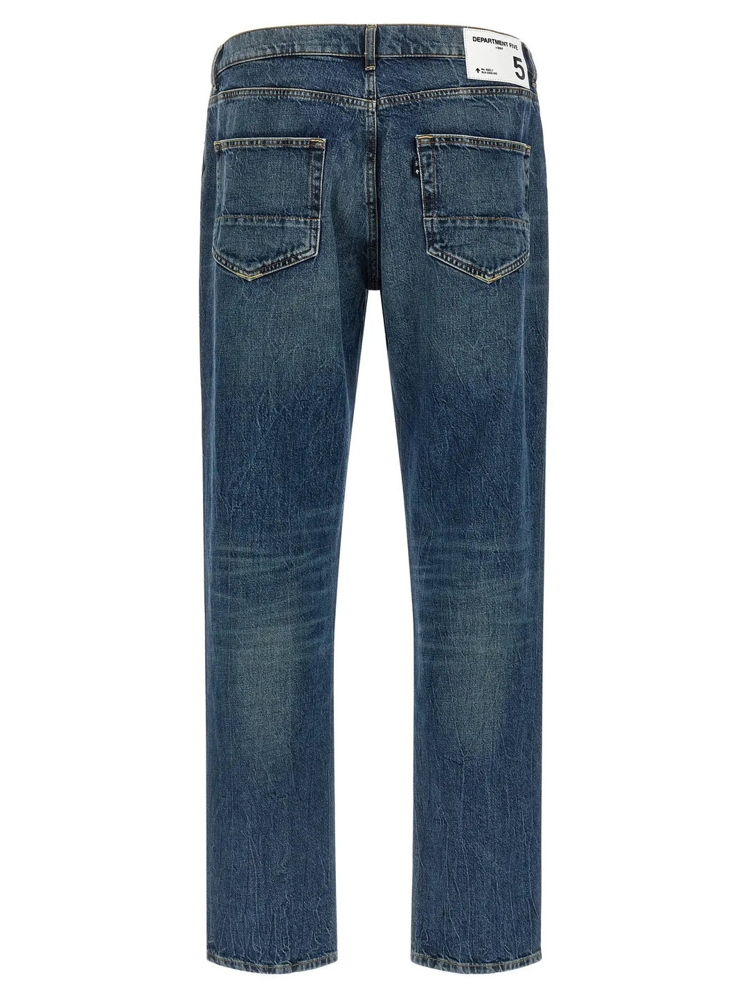 Department 5 Blue Cotton Straight-Leg Jeans