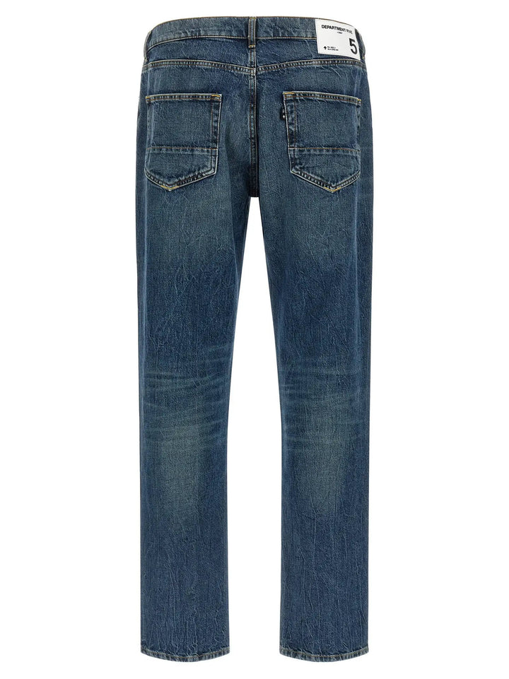 Department 5 Blue Cotton Straight-Leg Jeans