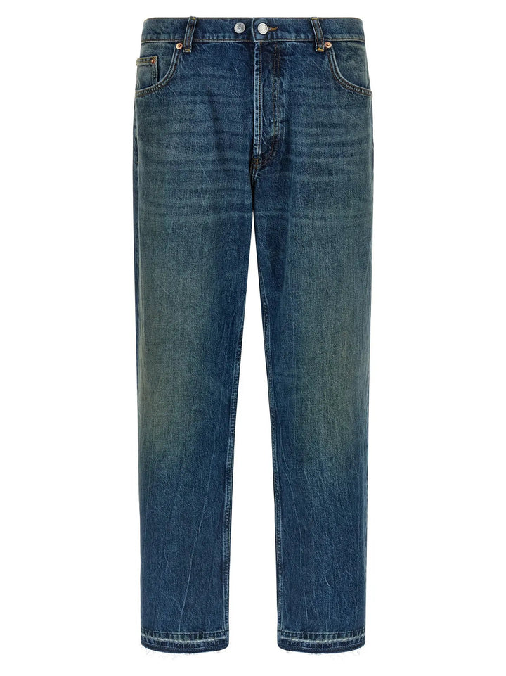 Department 5 Blue Cotton Straight-Leg Jeans