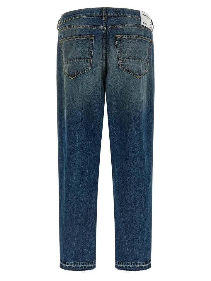 Department 5 Blue Cotton Straight-Leg Jeans