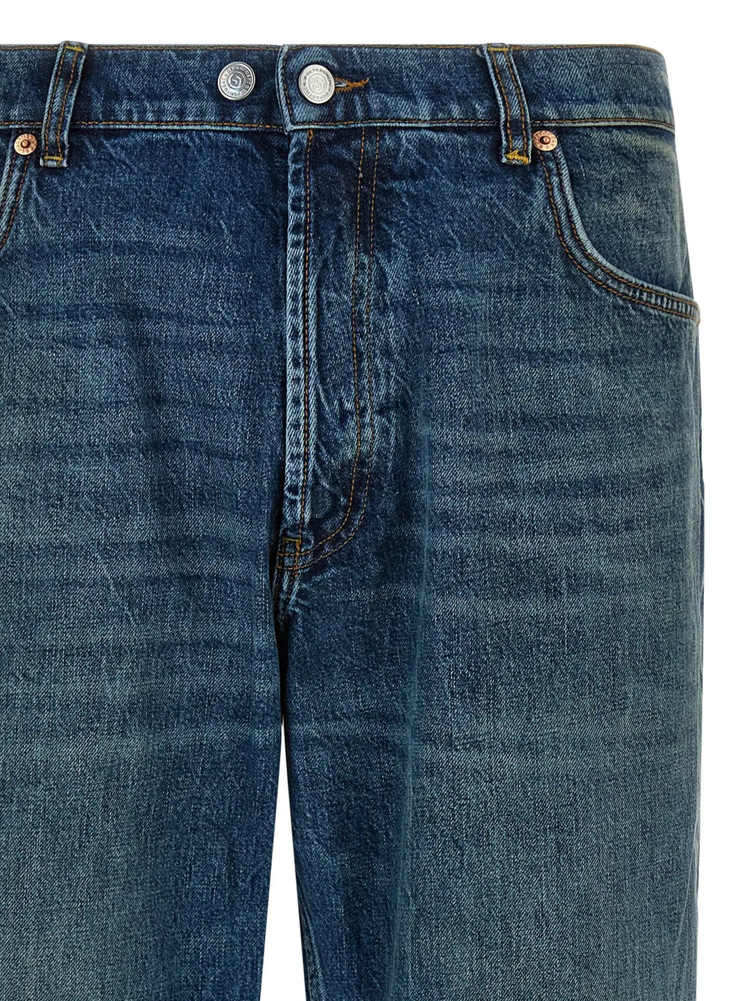 Department 5 Blue Cotton Straight-Leg Jeans