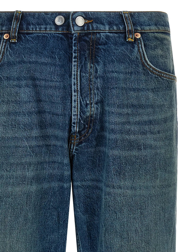 Department 5 Blue Cotton Straight-Leg Jeans