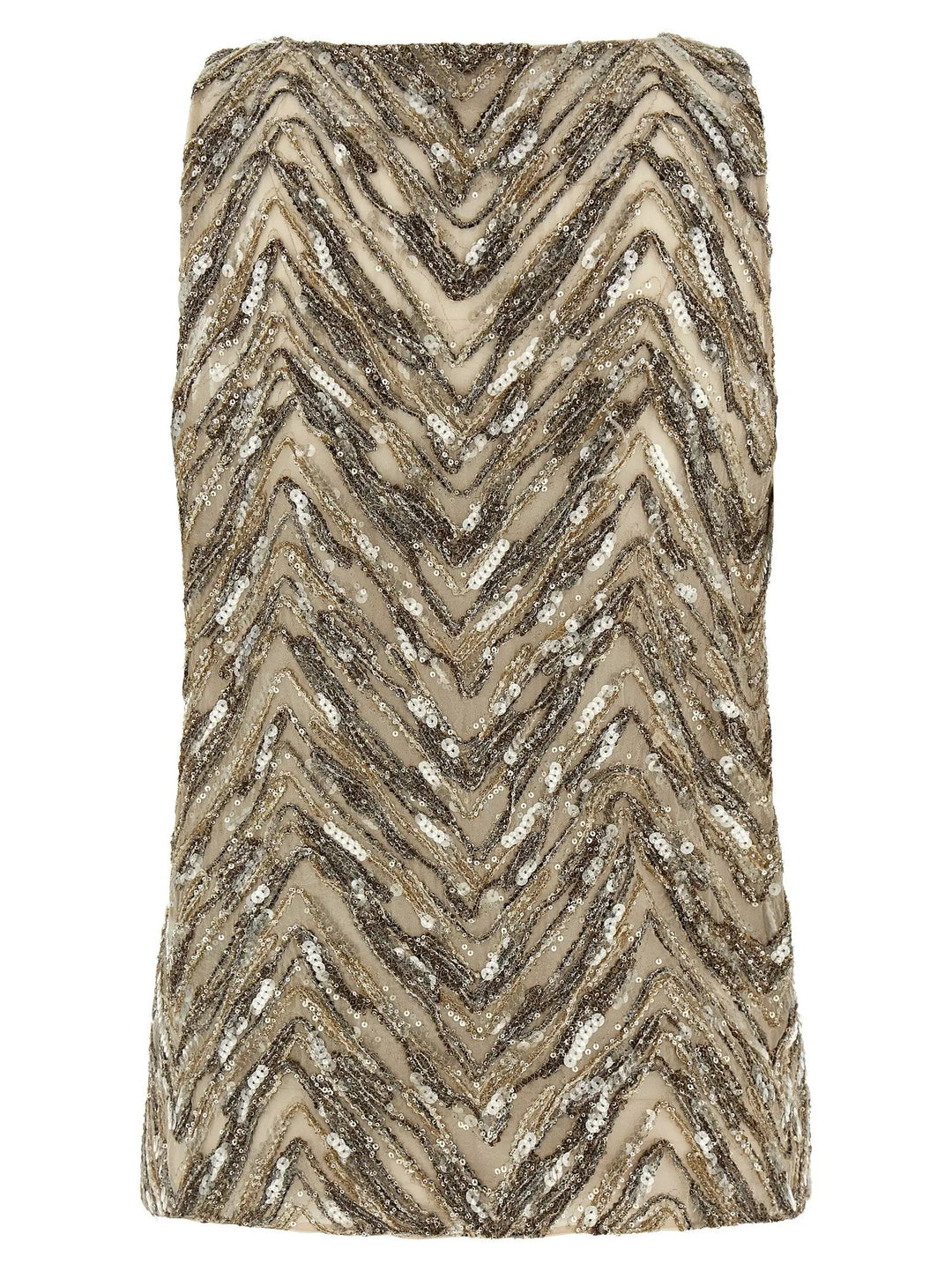 Brunello Cucinelli Beige Silk Tank Tops