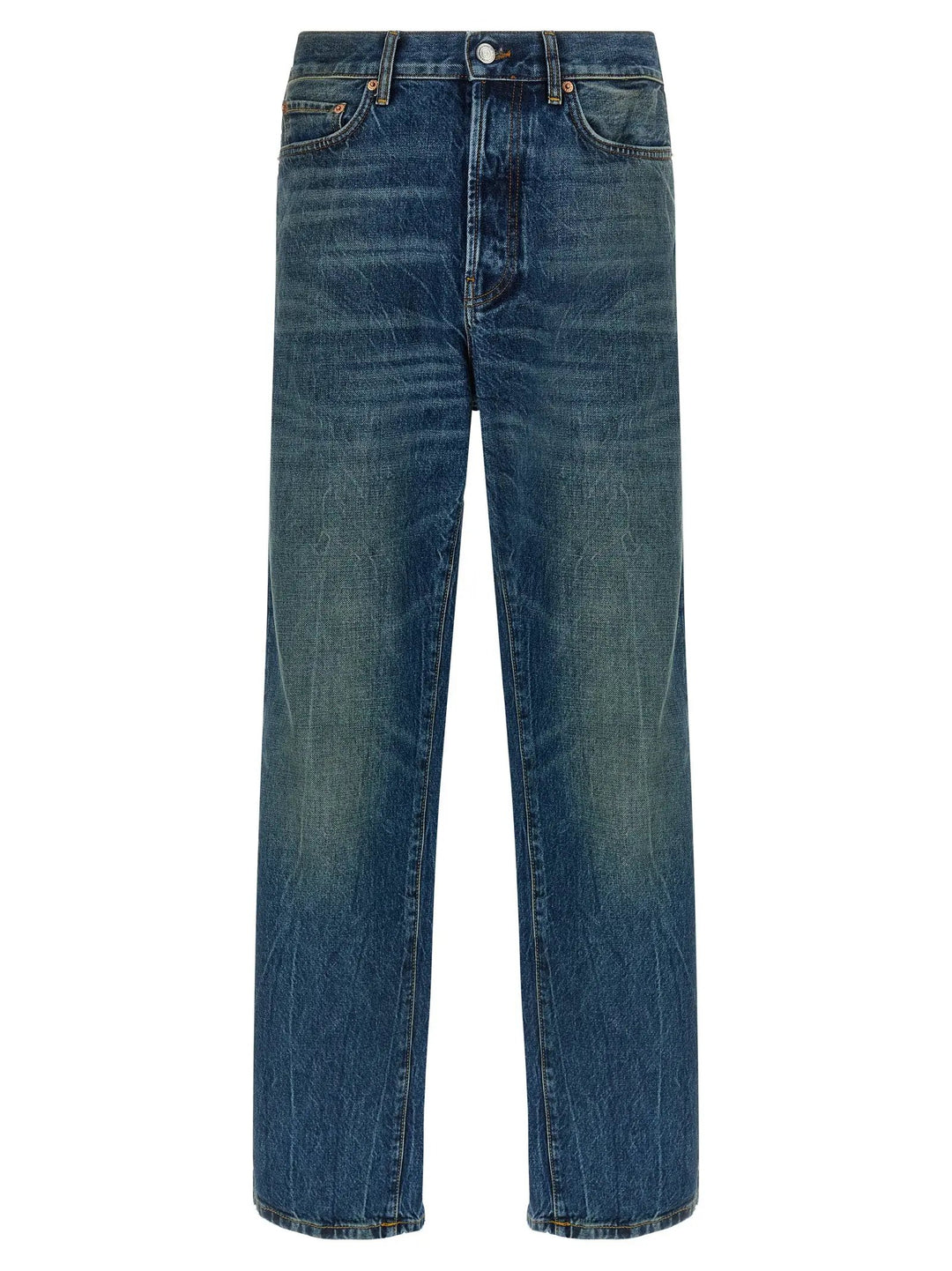 Department 5 Blue Cotton Straight-Leg Jeans