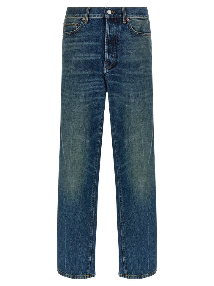 Department 5 Blue Cotton Straight-Leg Jeans