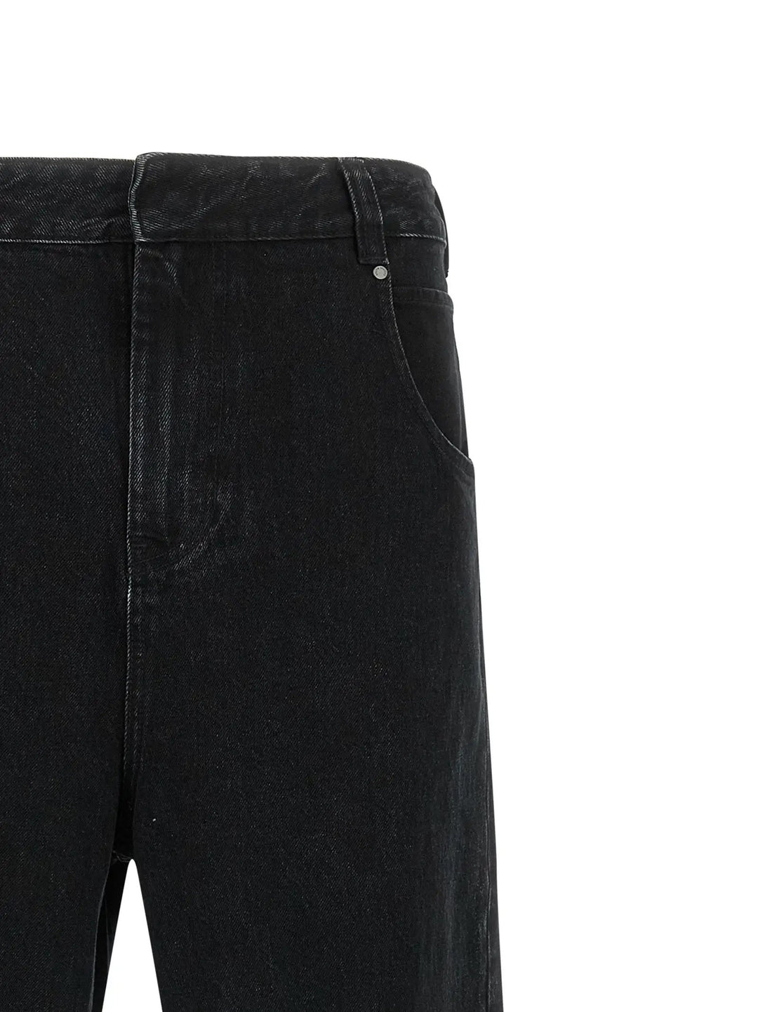 Entire Studios Black Cotton Straight-Leg Jeans