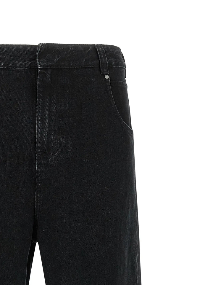 Entire Studios Black Cotton Straight-Leg Jeans