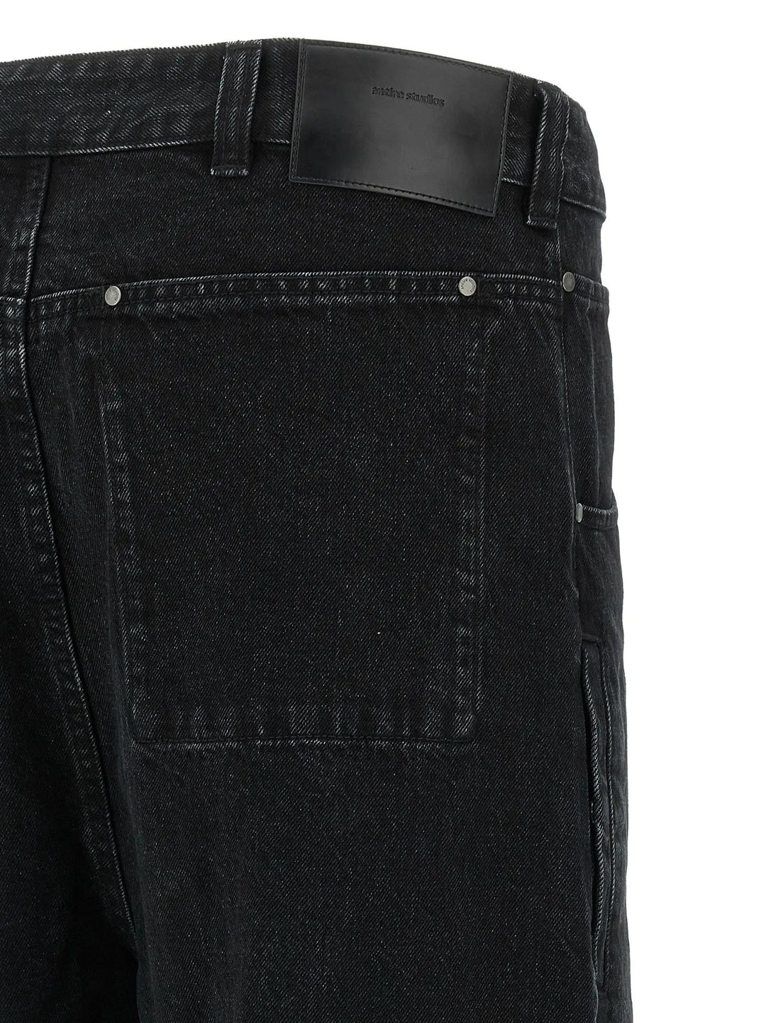 Entire Studios Black Cotton Straight-Leg Jeans