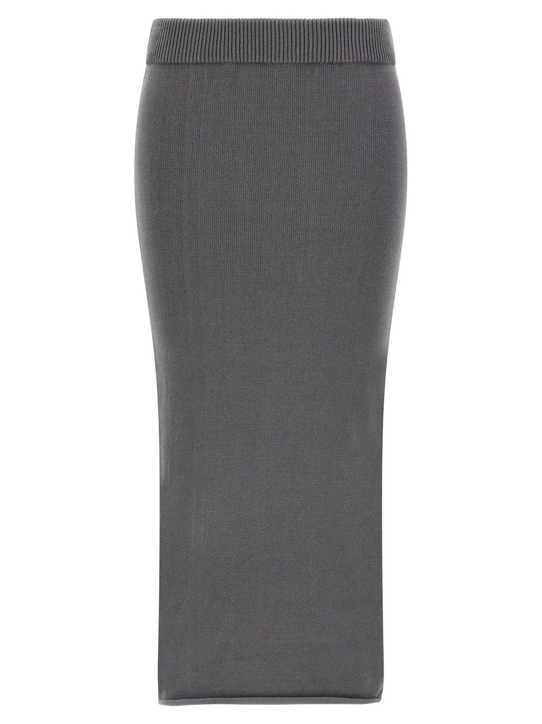 Entire Studios Gray Cotton Midi Skirt
