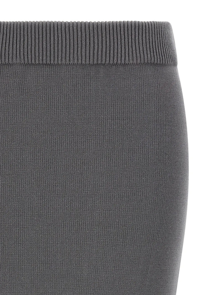 Entire Studios Gray Cotton Midi Skirt