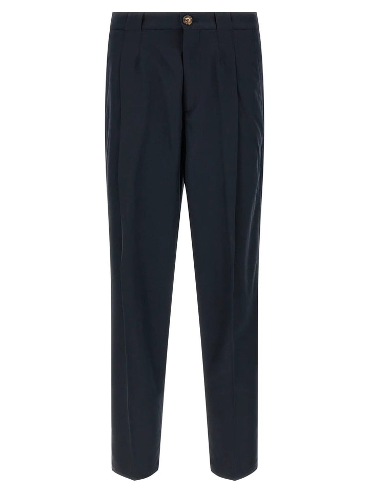 Brunello Cucinelli Blue Cotton Chino Pants