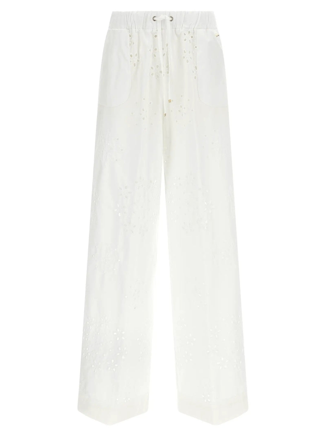 Herno White Cotton Casual Pants