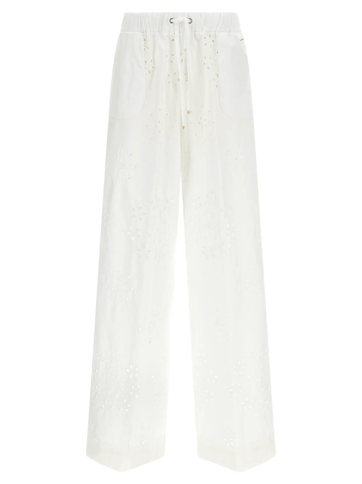Herno White Cotton Casual Pants