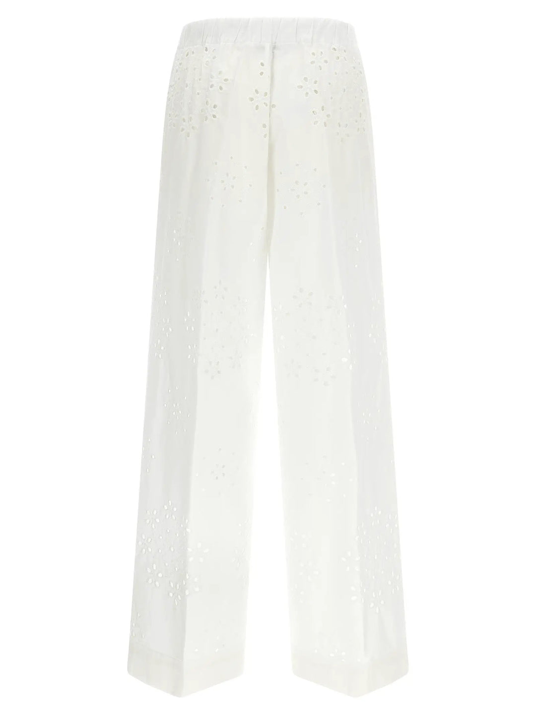 Herno White Cotton Casual Pants