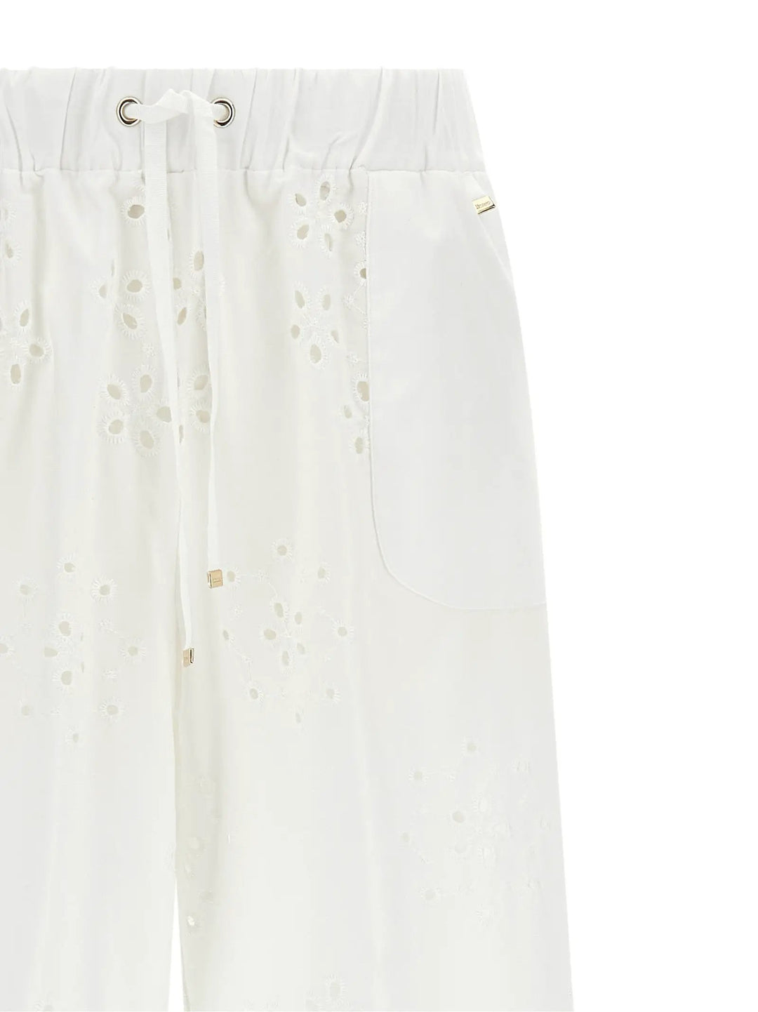 Herno White Cotton Casual Pants
