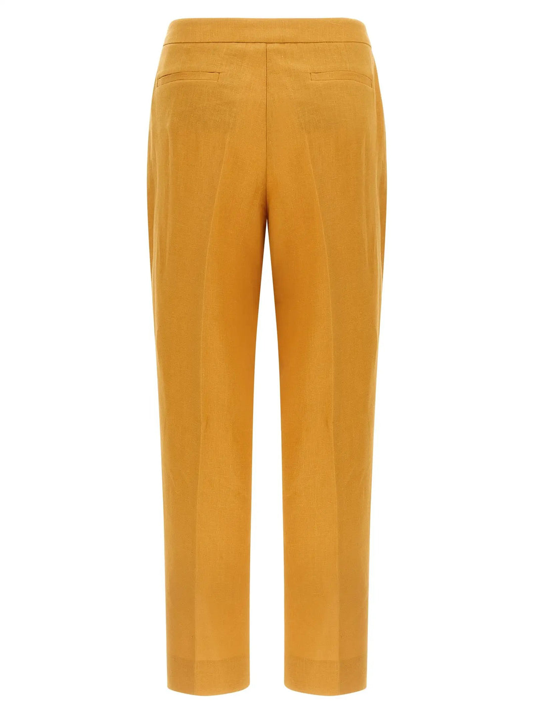 Herno Orange Linen Casual Pants