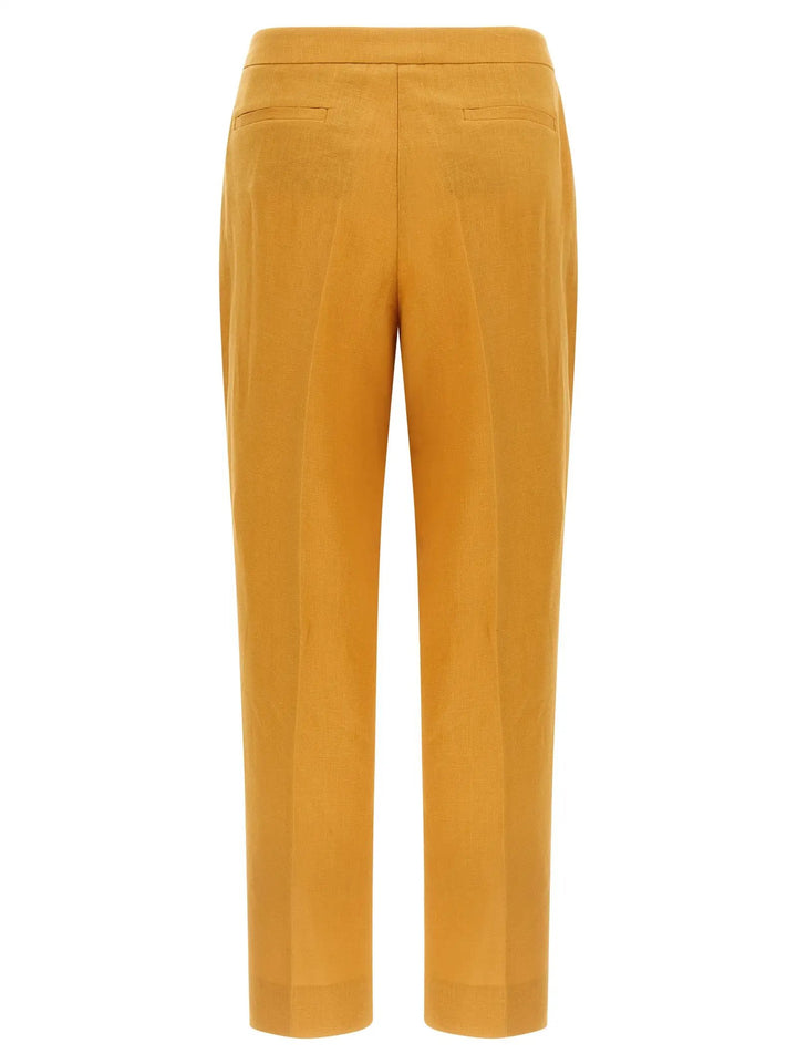 Herno Orange Linen Casual Pants