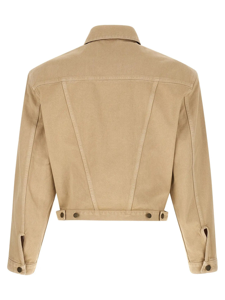 Entire Studios Beige Cotton Denim Jacket