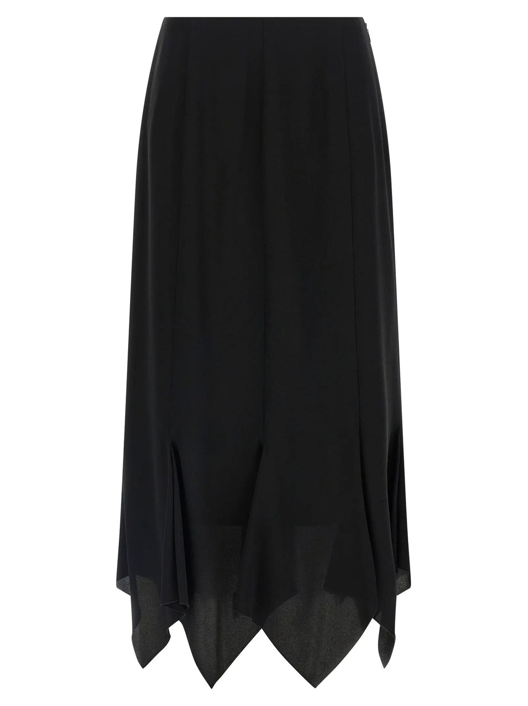 Valentino Garavani Black Silk Midi Skirt