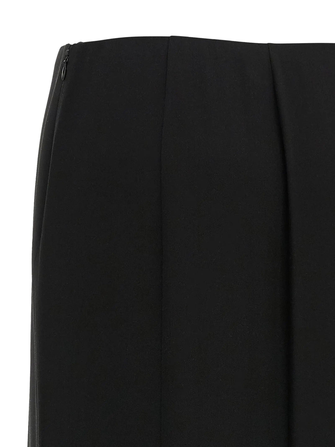 Valentino Garavani Black Silk Midi Skirt