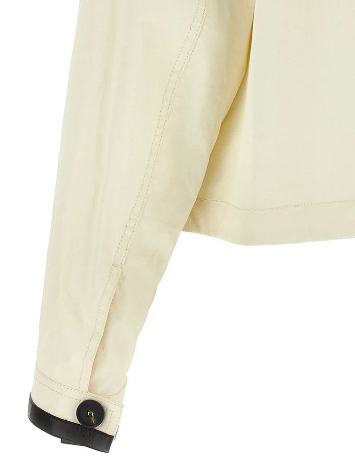 Ferragamo White Linen Full-Length Jacket