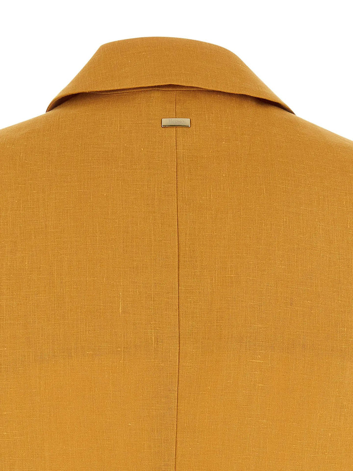 Herno Bicolor Linen Sleeveless Jacket