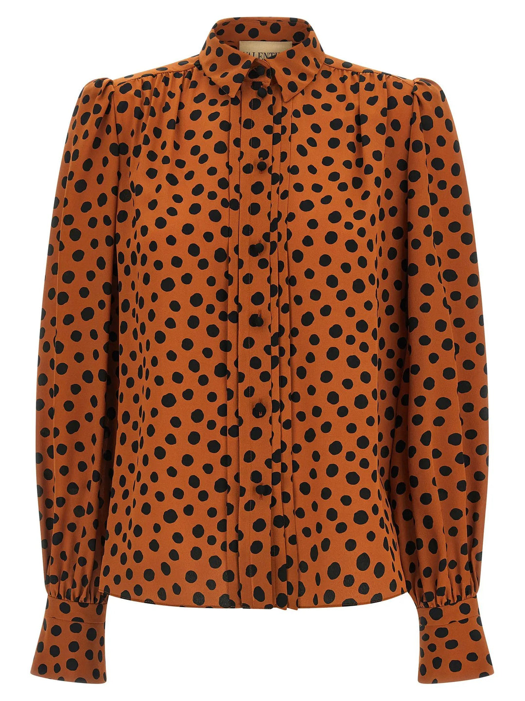 Valentino Garavani Orange Silk Blouse