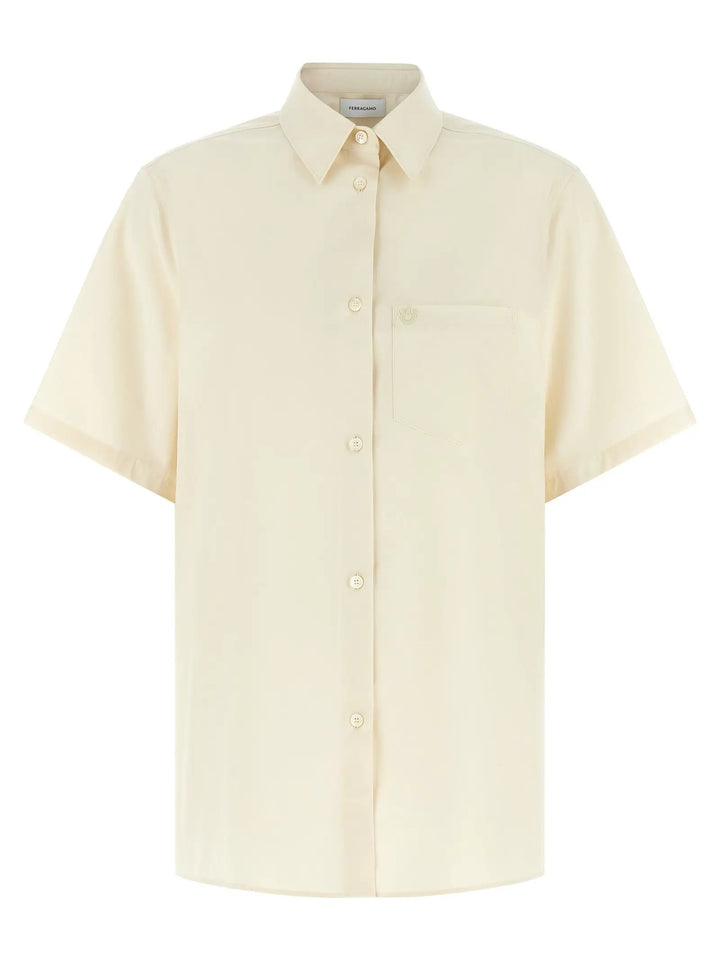 Ferragamo Beige Cotton Blouse