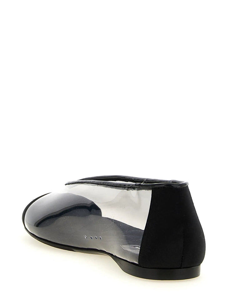 Moschino Black Pvc Ballet Flats