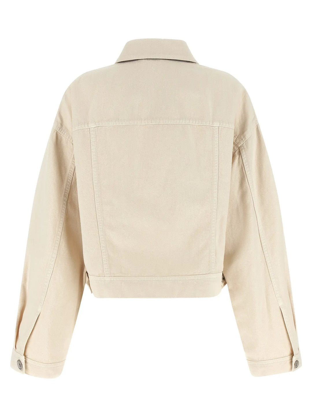 Brunello Cucinelli Beige Cotton Denim Jacket