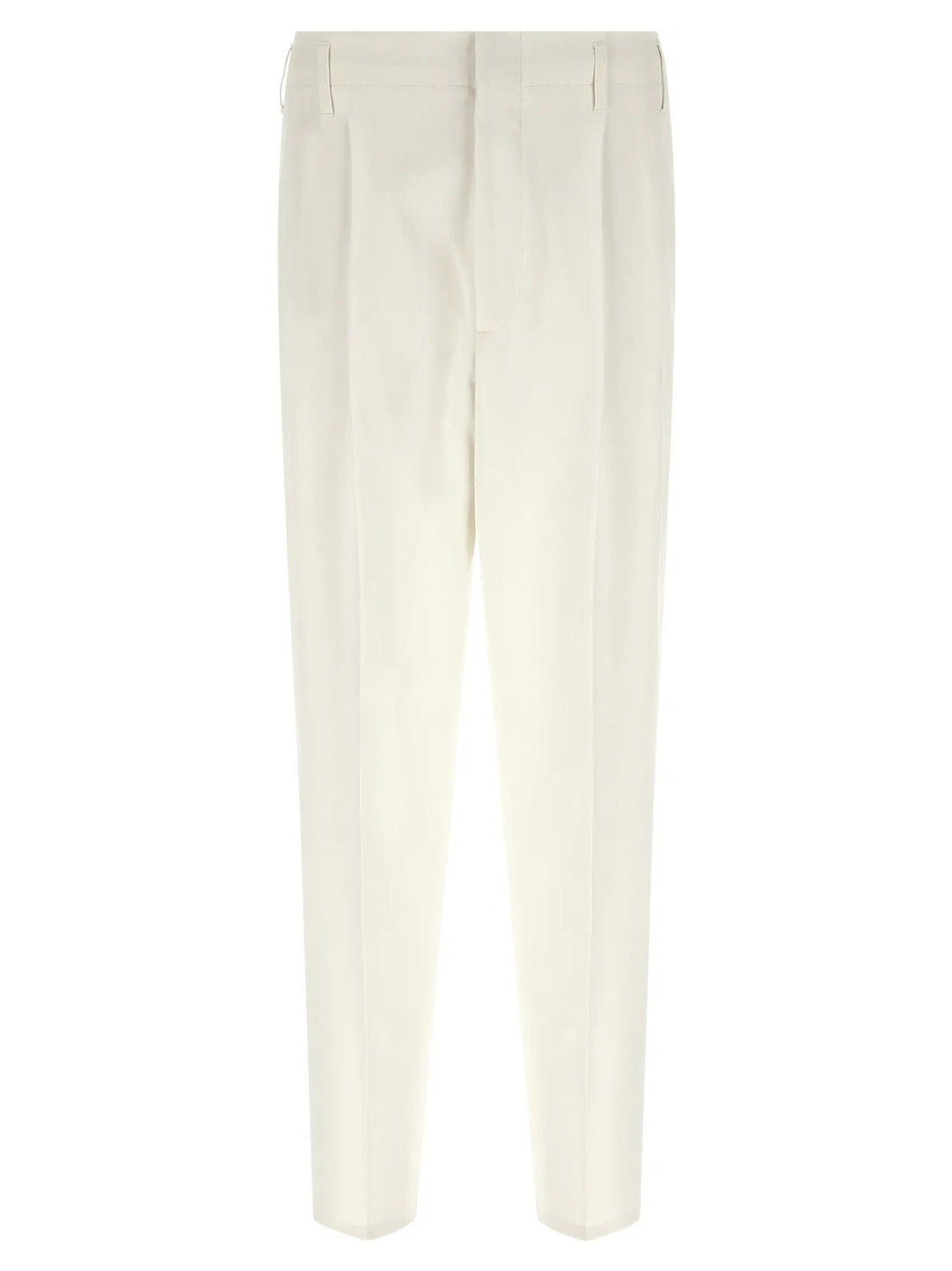 Brunello Cucinelli White Cotton Casual Pants
