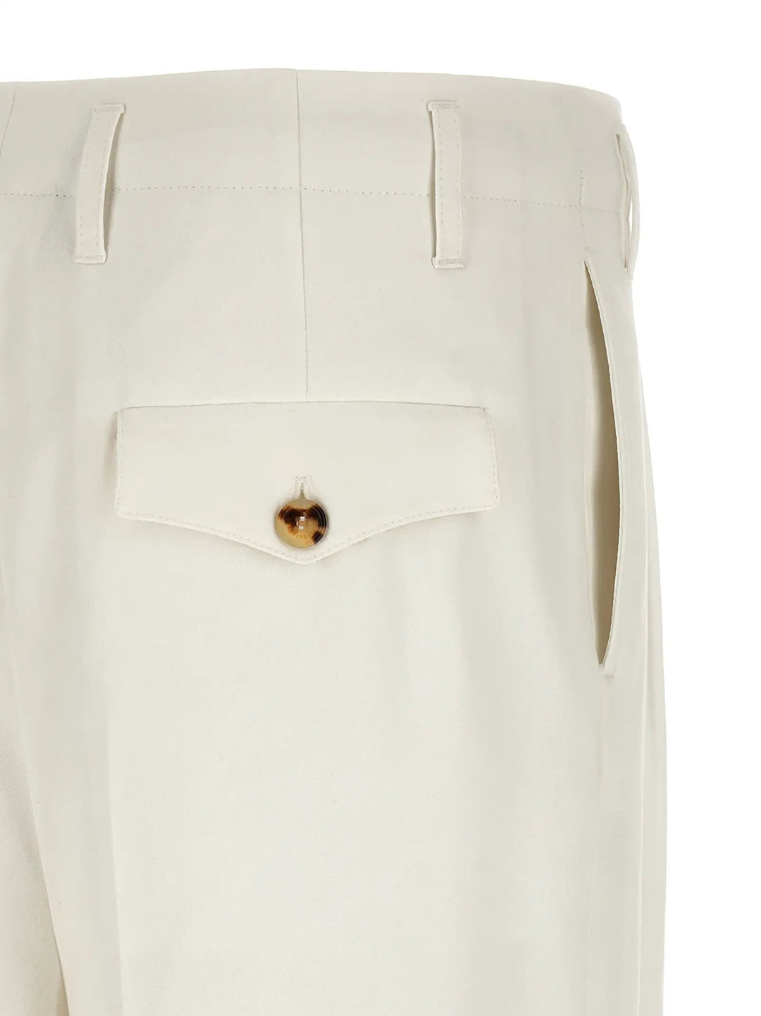 Brunello Cucinelli White Cotton Casual Pants
