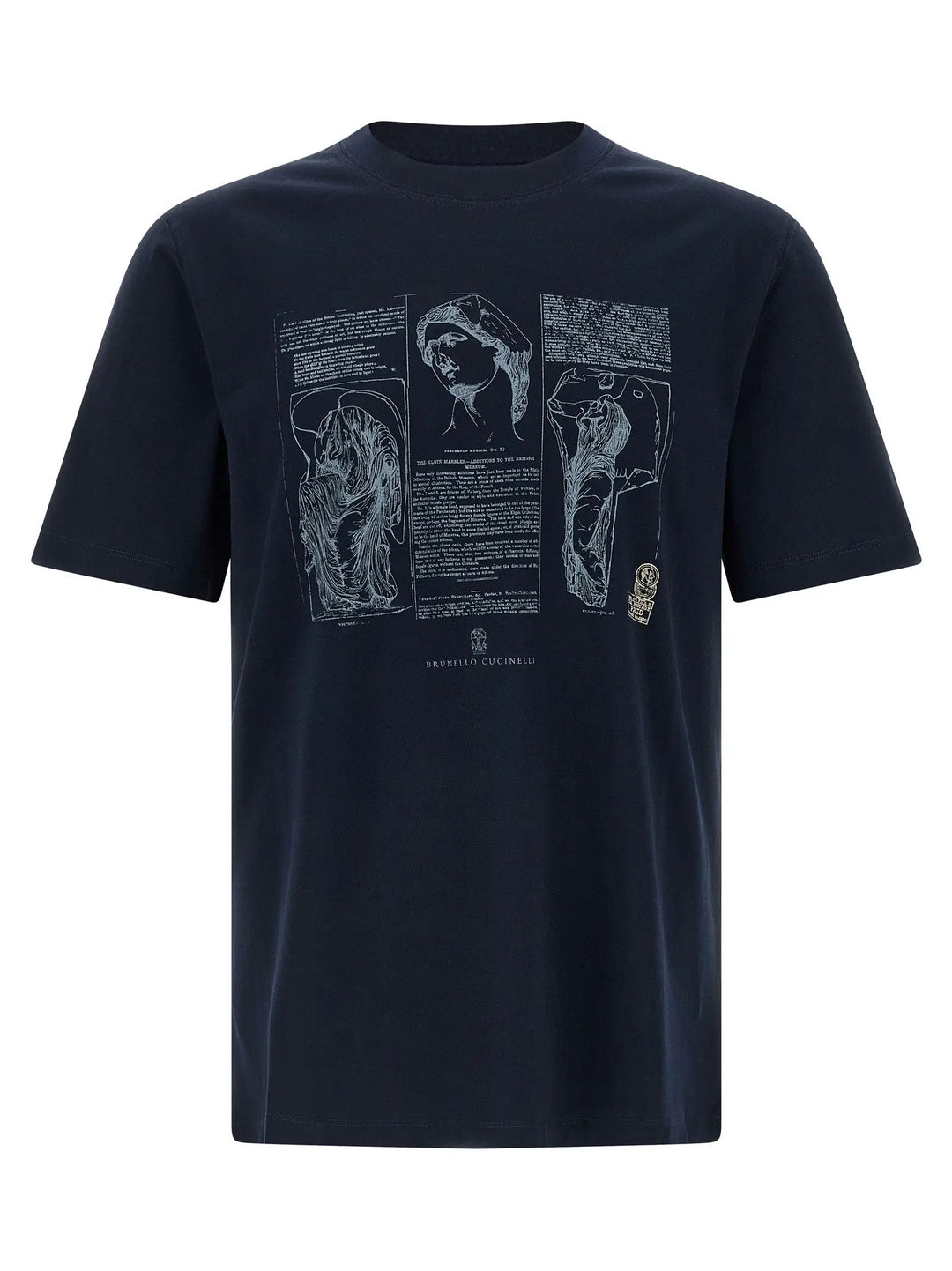 Brunello Cucinelli Blue Cotton T-Shirt