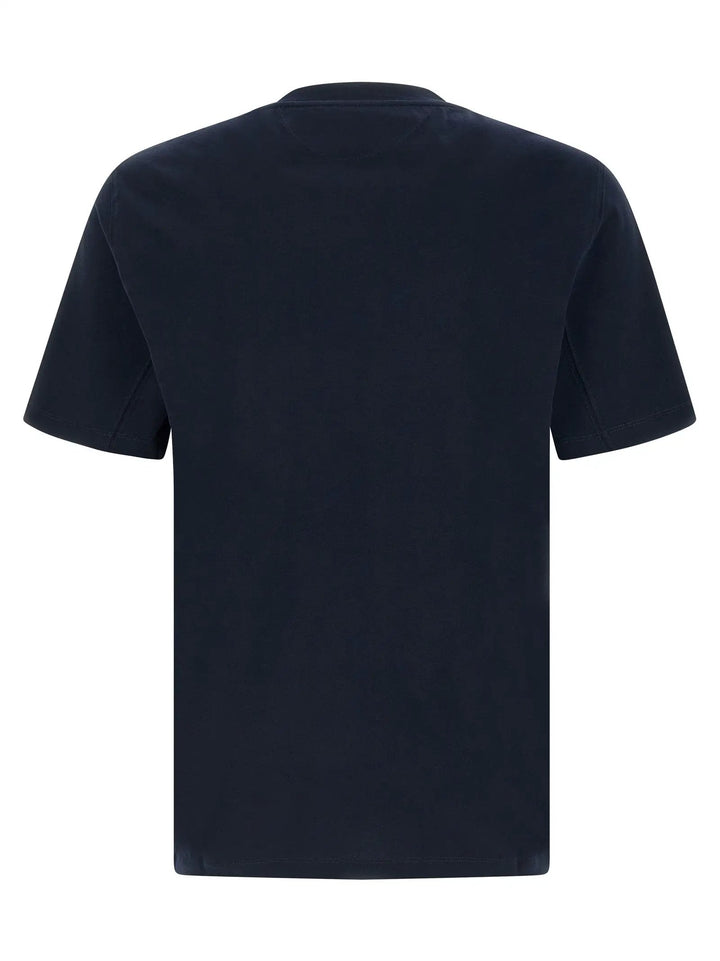 Brunello Cucinelli Blue Cotton T-Shirt