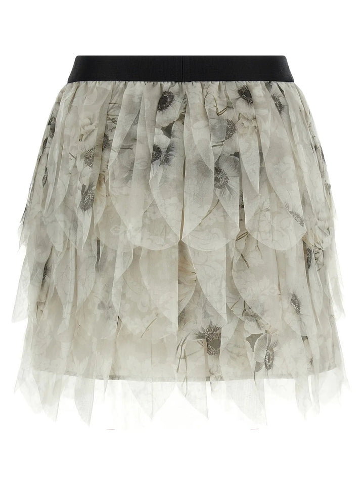 Max Mara Gray Silk Long Skirt
